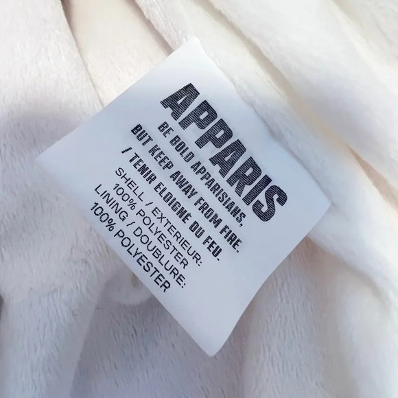 APPARIS Rare Gingham Check Teddy Coat with Tie Waist - Picture 4 of 6